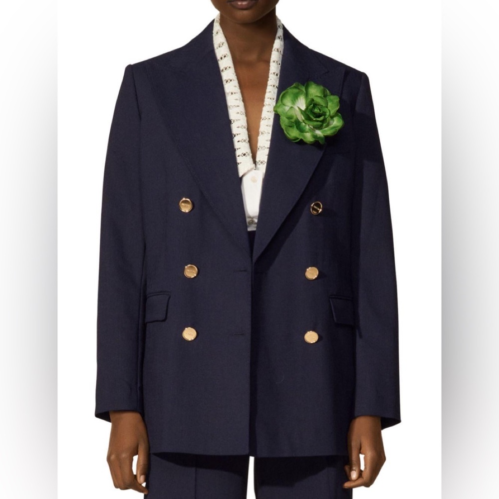 Blue Stanislas Double Breasted Tailored Jacket